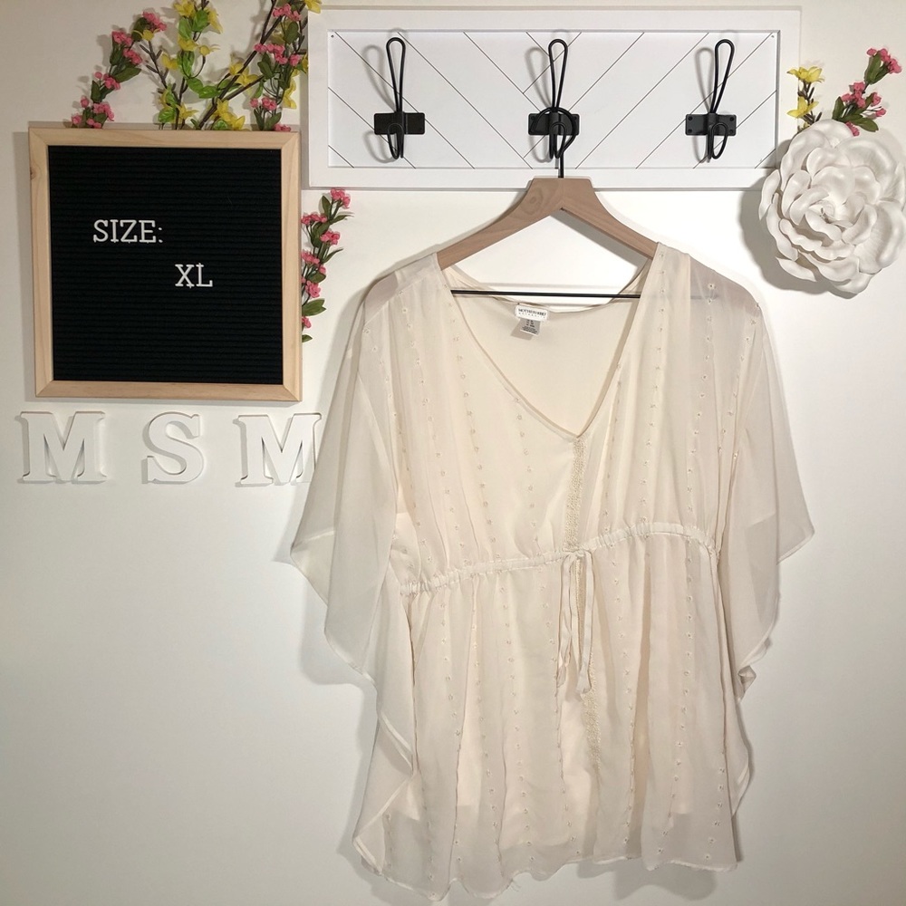 Size XL Motherhood Maternity Top - off white
